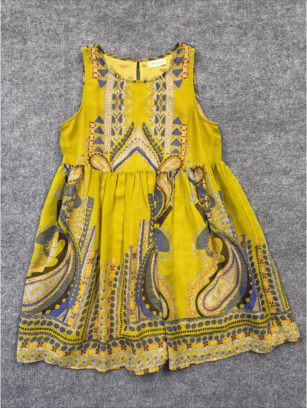 Alter'd State Yellow Green Paisley dress size M